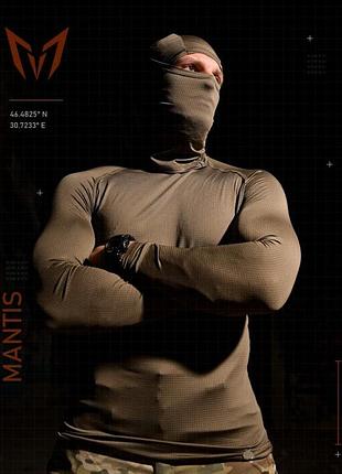 Тактичний лонгслів з балаклавою mantis® phantom ls combat shirt - olive
