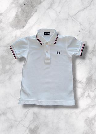 Білосніжна теніска для хлопчика fred perry біла, 2-3 роки