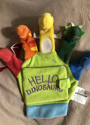 Книжка-іграшка динозаври пальчикові hello dinosaurs