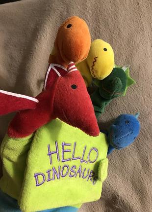 Книжка-іграшка динозаври пальчикові hello dinosaurs 9