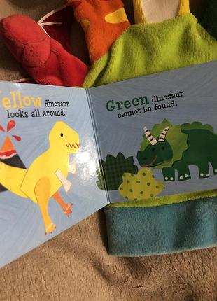 Книжка-іграшка динозаври пальчикові hello dinosaurs 6
