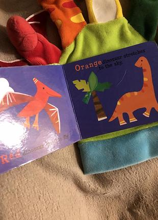 Книжка-іграшка динозаври пальчикові hello dinosaurs 3
