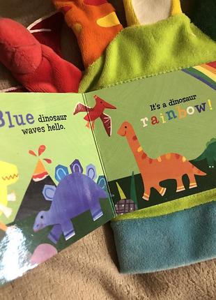 Книжка-іграшка динозаври пальчикові hello dinosaurs 5