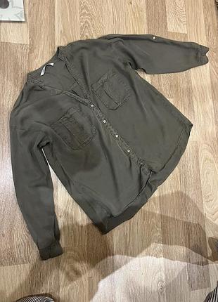 Сорочка зеленого кольору s,zara