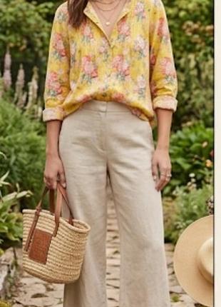 Блуза сорочка j.crew  в квітковий принт р.12 ( l )