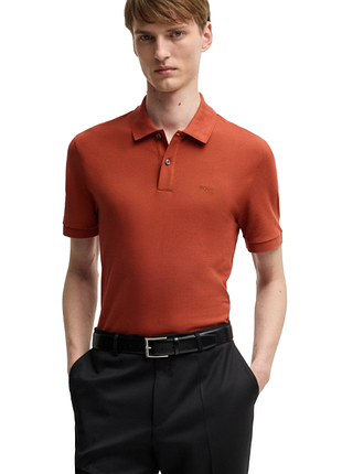 Поло, тенниска, батник boss pallas burnt orange polo shirt