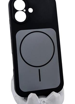 Чехол magnetic vision для apple iphone 17 бампер с микрофиброй черный