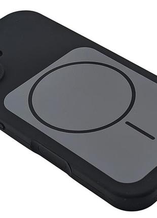 Чехол magnetic vision для apple iphone 17 бампер с микрофиброй черный 3