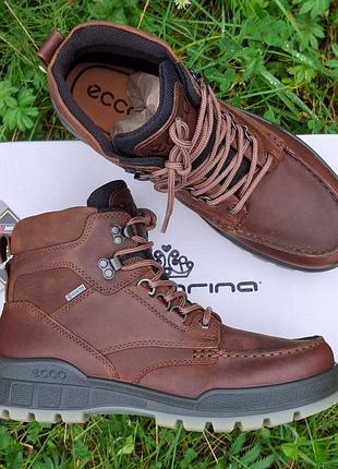 Чоловічі коричневі черевики ecco track 25 m gore-tex 40р, 42р.