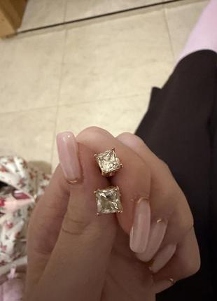 Сережки жіночі swarovski stilla attract з кристалами, золотисті