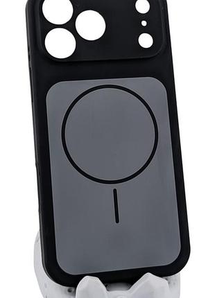 Чехол magnetic vision для apple iphone 17 pro max бампер с микрофиброй черный