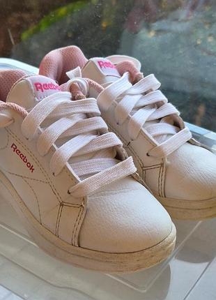 Кросівки для дівчаток reebok білі, розмір 27, довжина устілки 18.5 см, матеріал шкіра