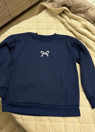 Тепла кофта з бантиком s/m