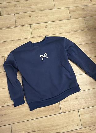 Тепла кофта з бантиком s/m 2