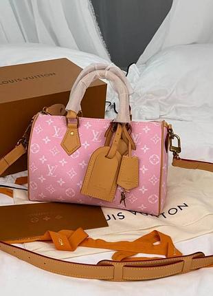Жіноча сумка преміум speedy 25 pink monogram