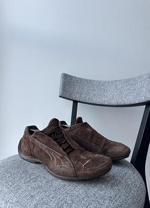Шкіряні чоловічі коричневі кросівки кеди взуття вінтажні puma