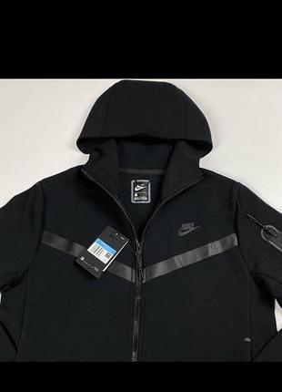 Кофта чоловіча nike tech fleece чорна 4