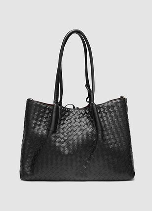Сумка bottega veneta medium pinacoteca black