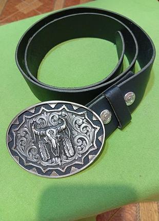 Стильний шкіряний ремінь у класичному стилі вестерн,  montana silversmiths, w90