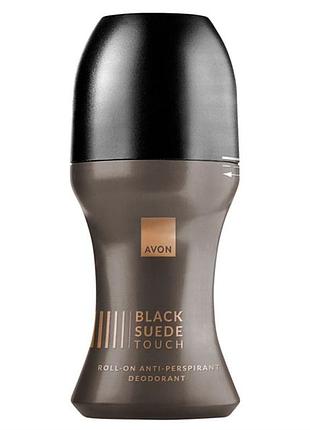 Дезодорант-антиперспірант з кульковим аплікатором black suede touch avon 50 ml