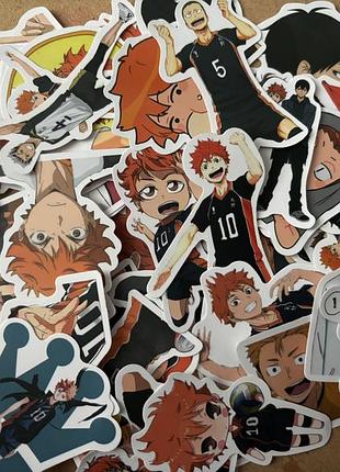 Наклейки і стікери аніме haikyu! волейбол, 70 шт.