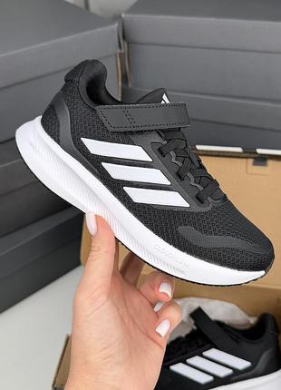 Чудові повітропроникні кросівки на липучках adidas runfalcon 5