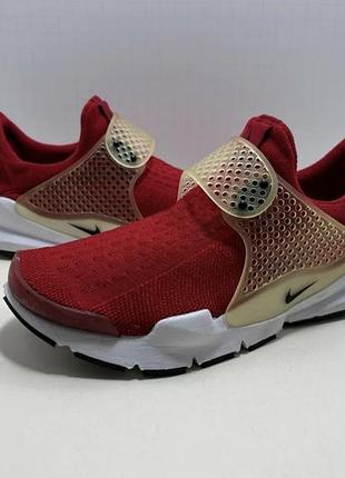 Nike sock dart sp men's red mesh running athletic shoes
