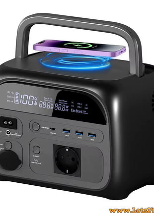 Портативная зарядная станция ctolity ap400eu lifepo4 500w чистый синус usb зарядка фонарь как ecoflow bluetti