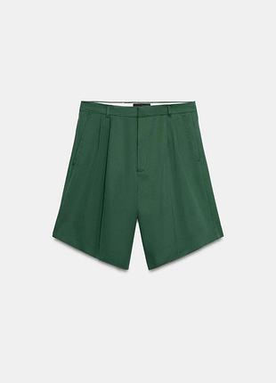 Шорти жіночі із защіпами зелені zara new