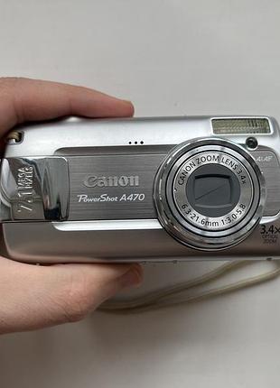 Легендарний фотоаппарат y2k камера 2000х canon powershot a470 срібний