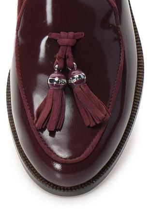 Лофери жіночі ralph lauren бордові лакована шкіра
