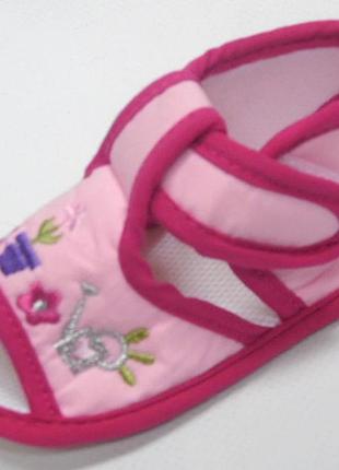 Дитячі пінетки - босоніжки для дівчинки тм fanny baby, рожеві.