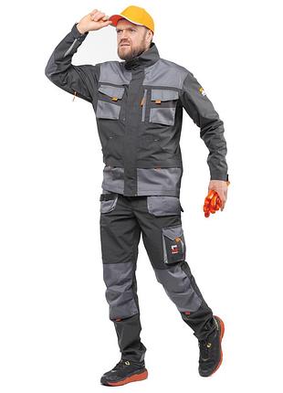 Костюм робочий захисний steeluz grey мод 26 (куртка робоча + штани робочі, спецодяги) зріст 182 см 3xl