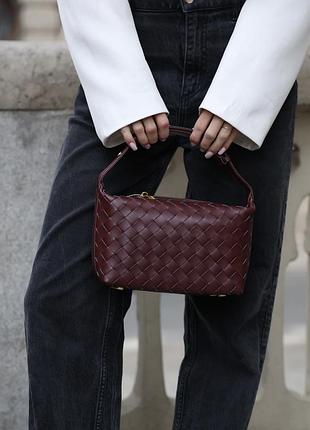 Сумка bottega veneta mini wallace barolo