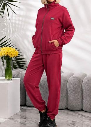 Костюм женский повседневный, цвет бордовый, 257r133