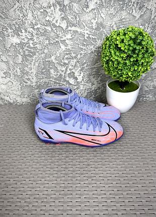 Nike mercurial бутсы копы сороконожки 35 размер детские футбольные сиреневые