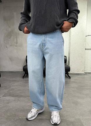 Топовые джинсы багги baggy skater blue