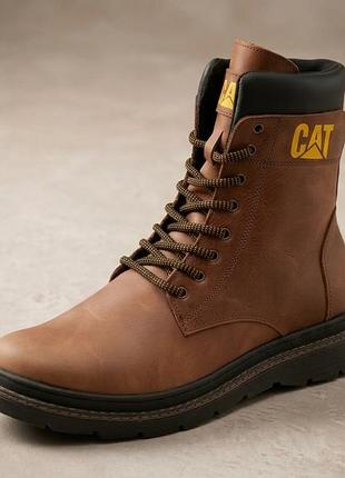 Зимние ботинки cat casual brown 2