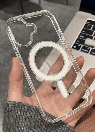 Чохол apple для iphone 16 прозорий з magsafe