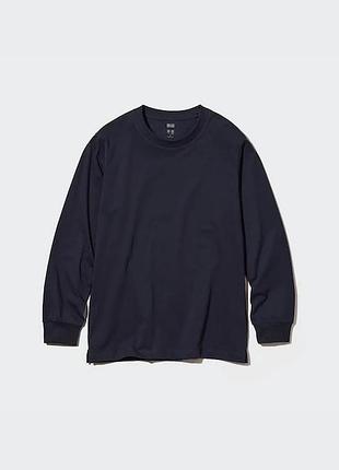 Uniqlo airism чорний чоловічий лонгслів в розмірі м, ідеальний стан, cool to the touch
