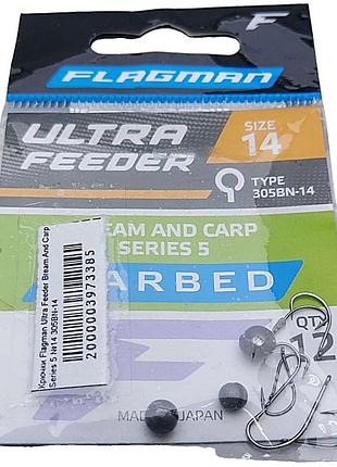 Б/у крючки flagman ultra feeder bream and carp series 5 №14 305bn-14