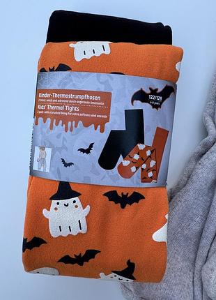 Набор термоколгот lupilu на 2-4 и 6-8 р. (черные и оранжевые halloween)