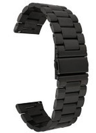 Rolex 3 bead bracelet universal 20 mm black