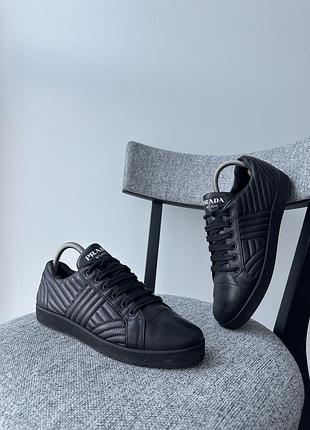 Шкіряні осінні кросівки кеди взуття prada milano