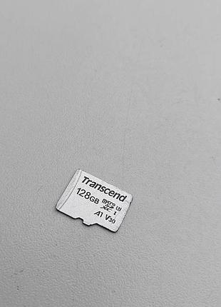 Карта флэш памяти б/у transcend microsdxc 128gb class 10 uhs-i u3 a1 (ts128gusd300s)