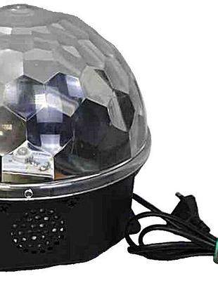 Портативна акустика колонка б/у led magic ball light mp3