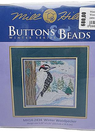 Б/у mill hill mh14-2434 winter woodpecker / зимний дятел