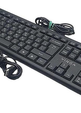 Комплект клавиатура с мышью б/у vinga kbs806 usb black