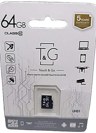 Карта флеш пам'яті б/у t&g microsdxc (uhs-1) 64 gb class 10