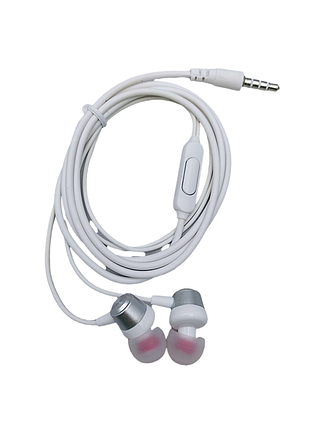 Навушники bluetooth-гарнітура навушники economic piston white/silver with mic + dex call answering